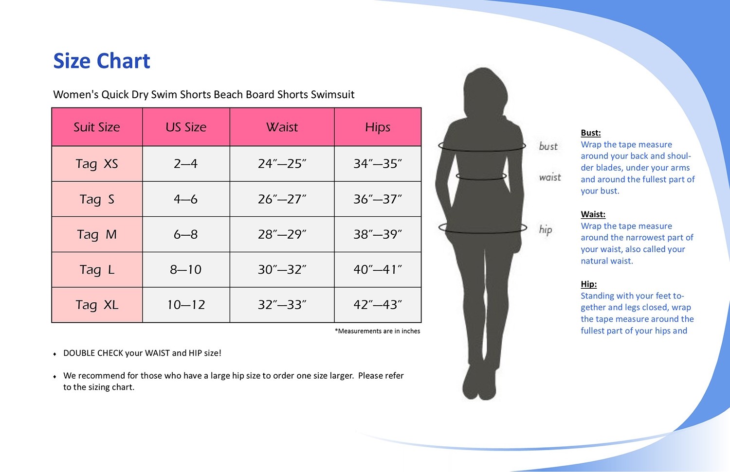 Adoretex Women’s Quick Dry Swim Board Short Swimwear