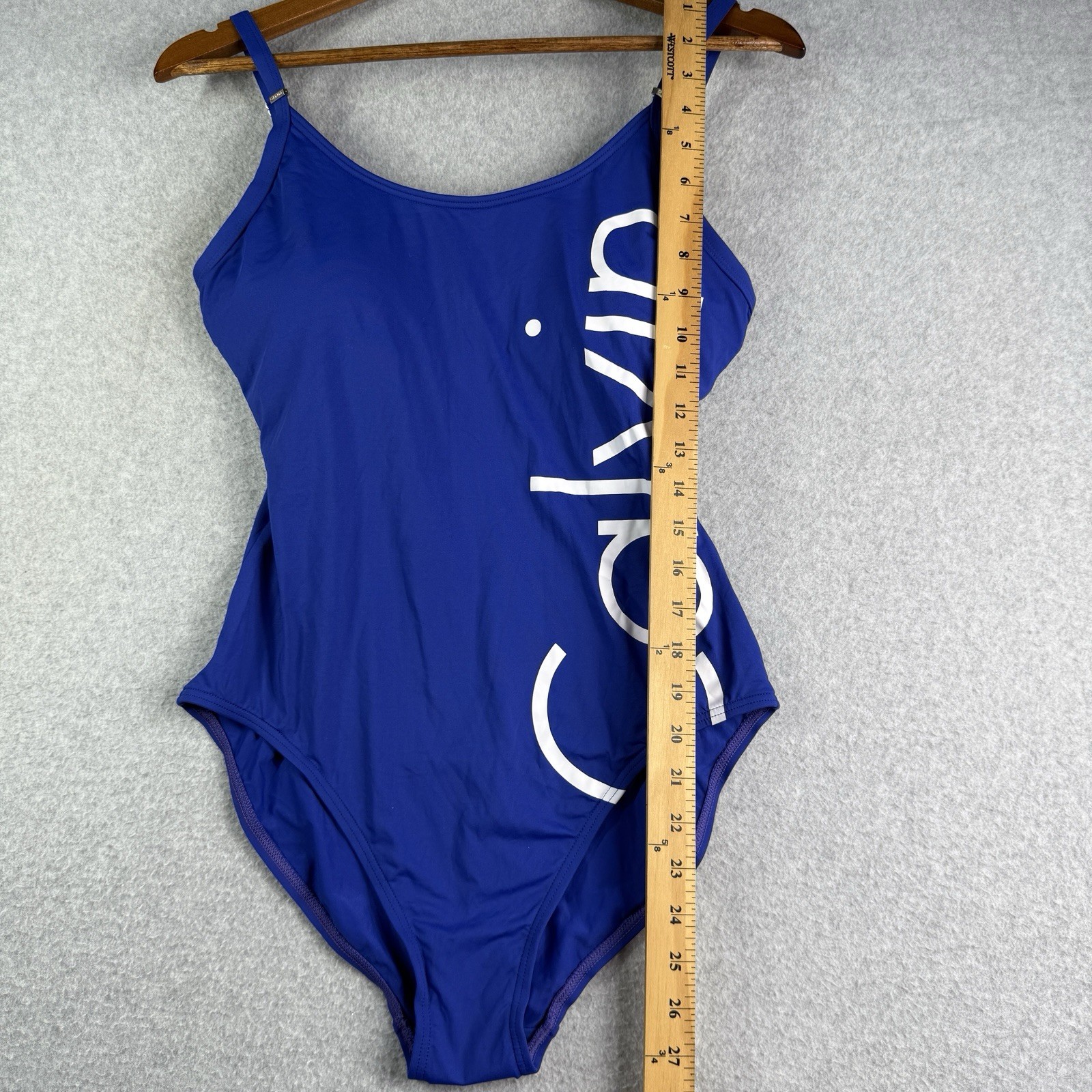 Calvin Klein Swim Suit Women’s 10 Blue One Piece Logo