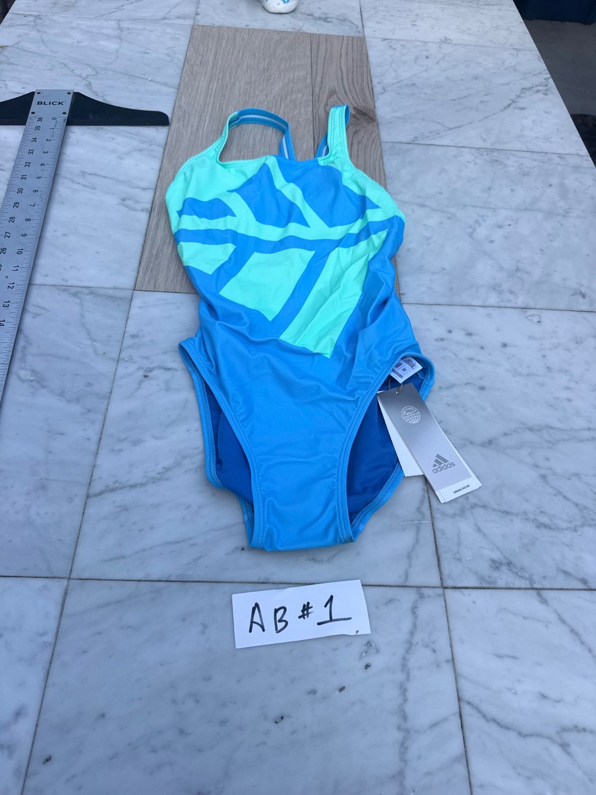 Adidas Womens One Piece Athletic Swimsuit Performance Training Swimwear SZ 0 AB1