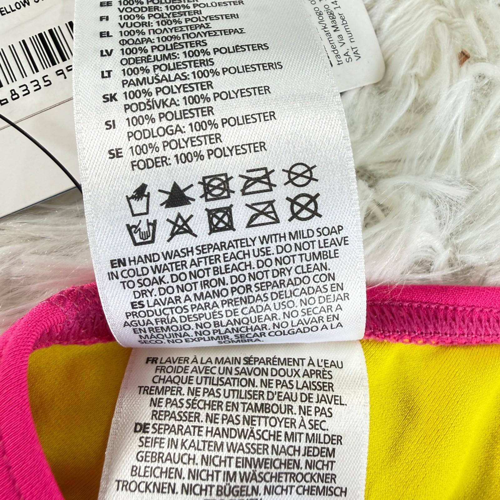 Arena Crop Tank Fresia Rose Yellow Pink Star Bikini Set XS 30 Y2K Retro Beach