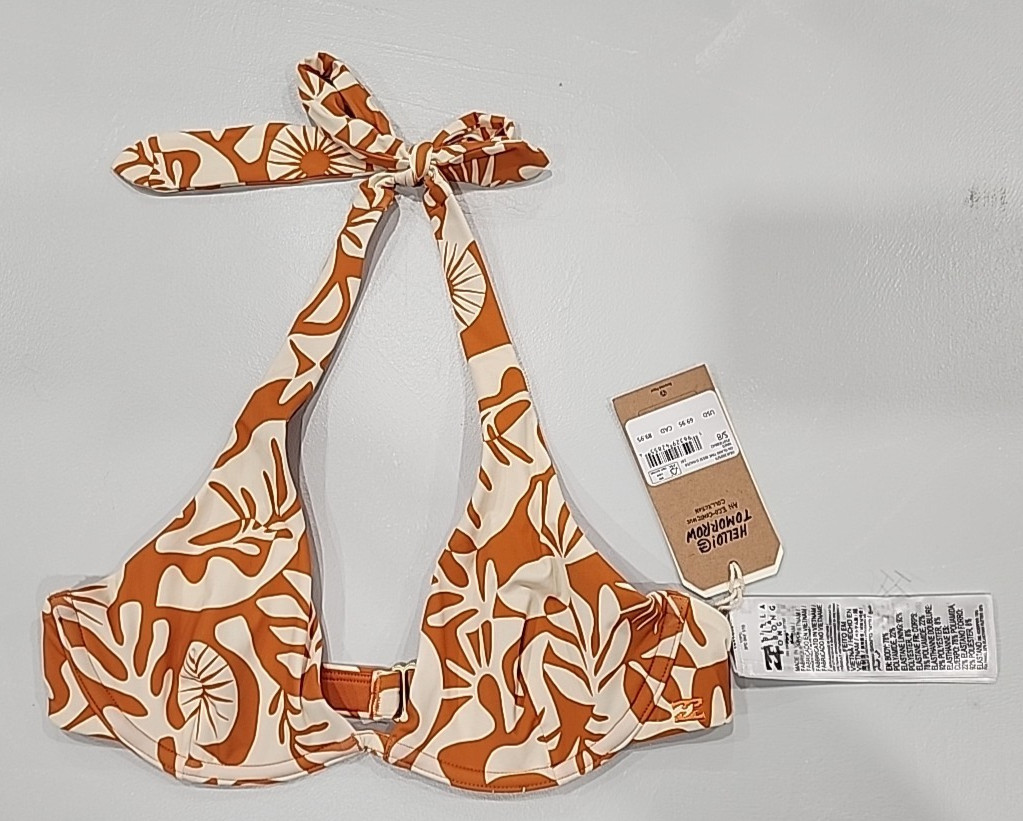 Billabong island Time Halter Bikini Top Reese U NNE0 SMALL S/8