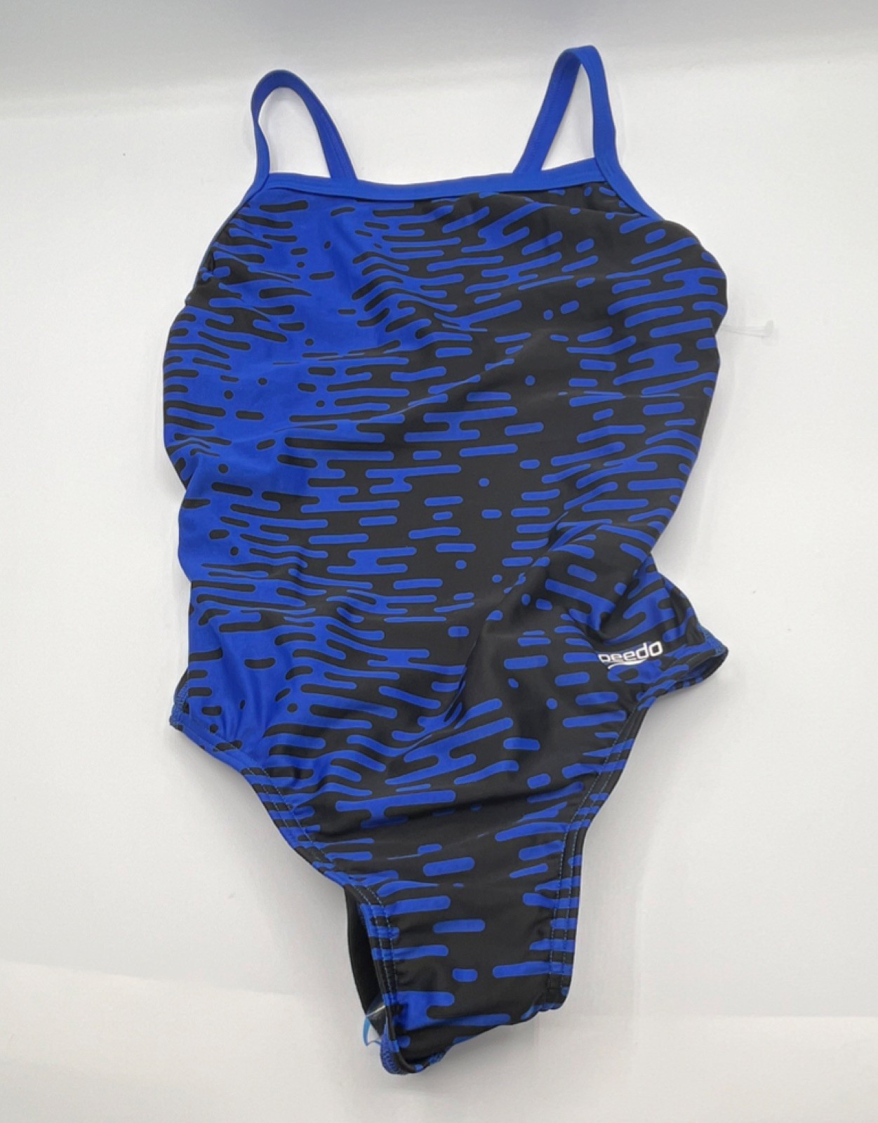 Speedo Pro LT Women’s Competitive Swimming One Piece Swimsuit Blue Black Size 30