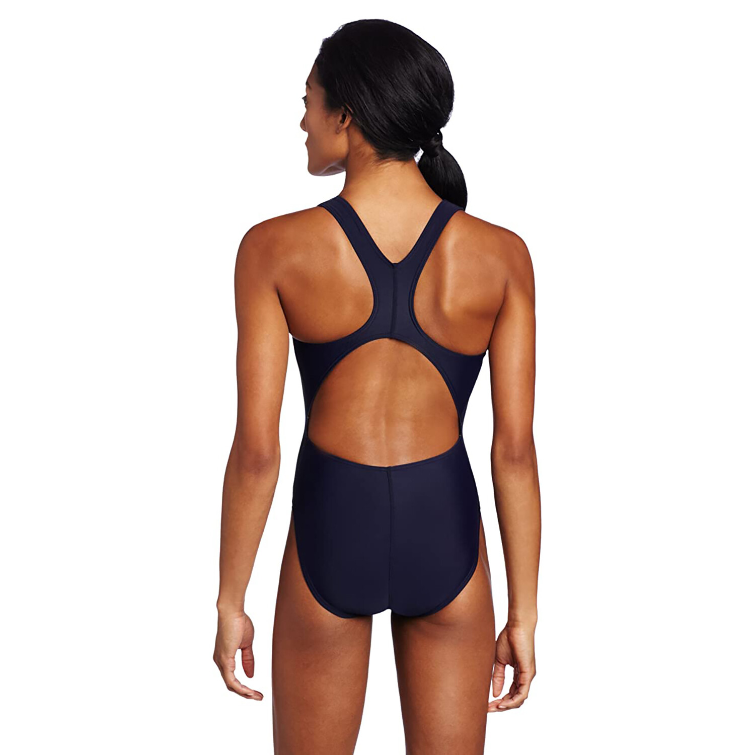 Open Box The Finals Women’s Xtra Life Lycra Super V-Back Swimsuit -Navy- Size 28