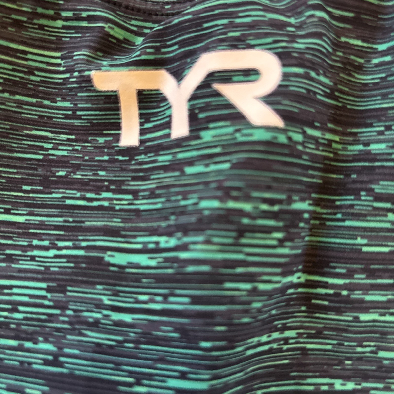 TYR Women’s Thresher Baja Open Back Sz 20 Kneeskin Swimsuit FINA Approved Green
