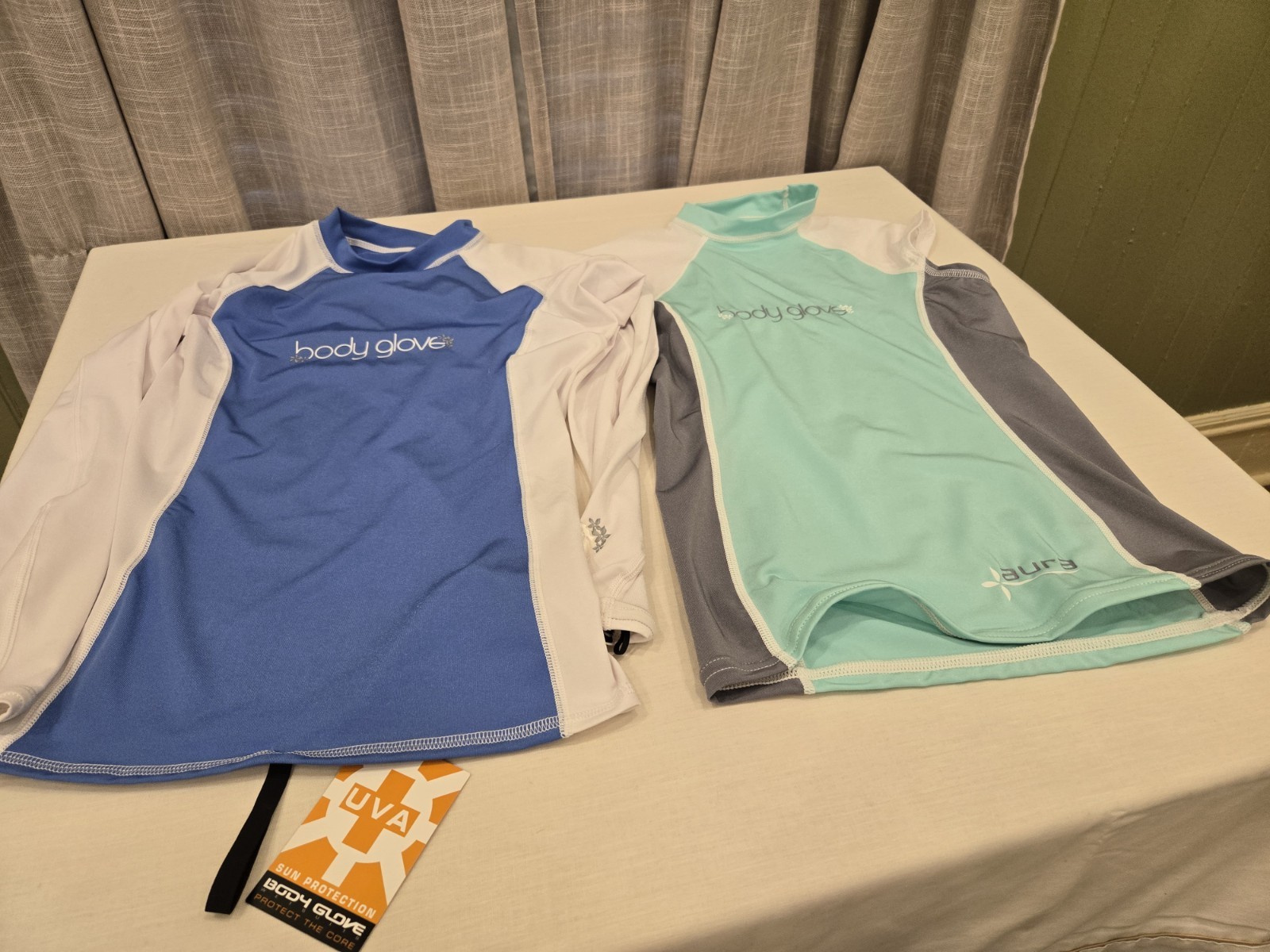 Size Medium Lot of Two Body Glove Aura Shirt UAV Sun Protection Swim Rash Guard