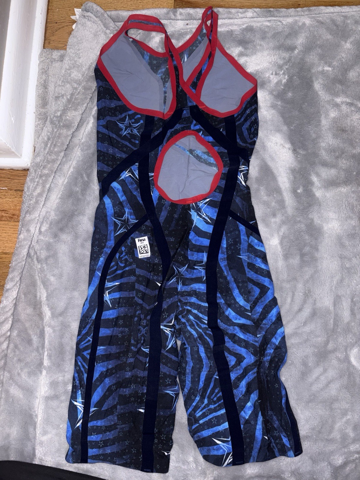 A3 Performance Phenom Powerback Competitive Racing Swimsuit Blue Size 28
