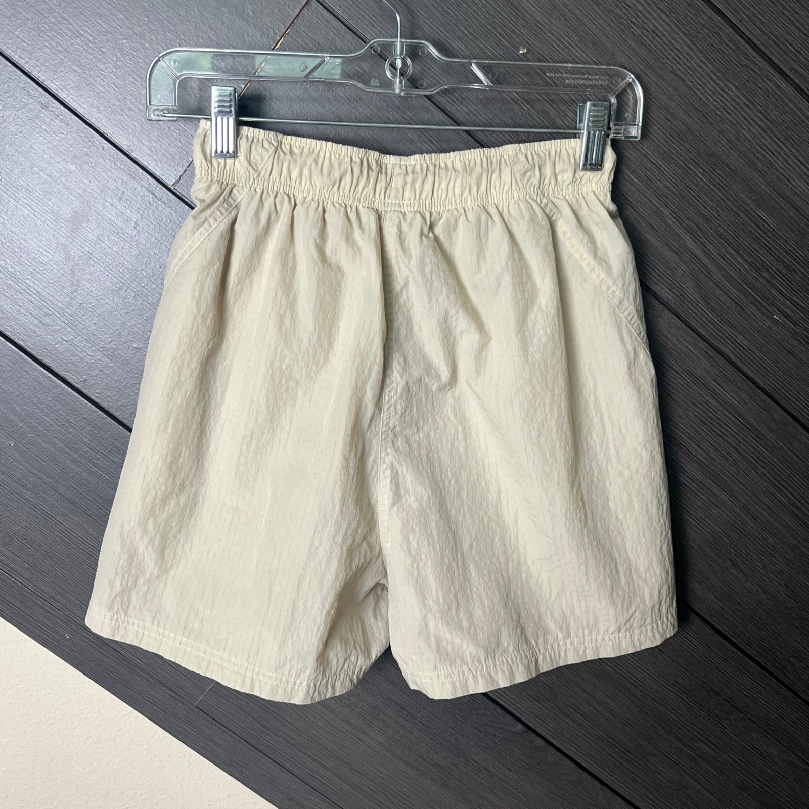 Nike Women’s Beige Swim Shorts Board Shorts Drawstring XS Y2K Beach