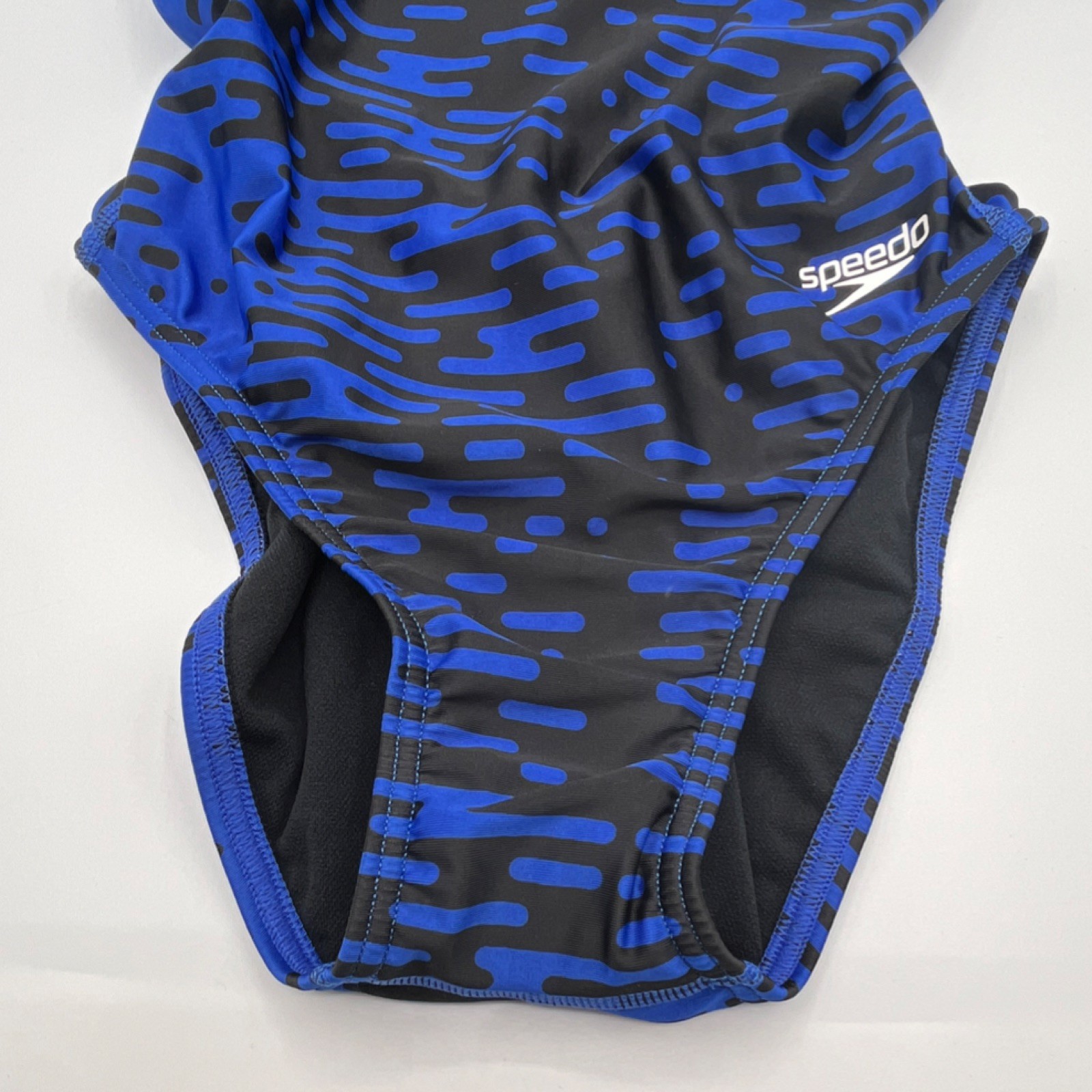 Speedo Pro LT Women’s Competitive Swimming One Piece Swimsuit Blue Black Size 30