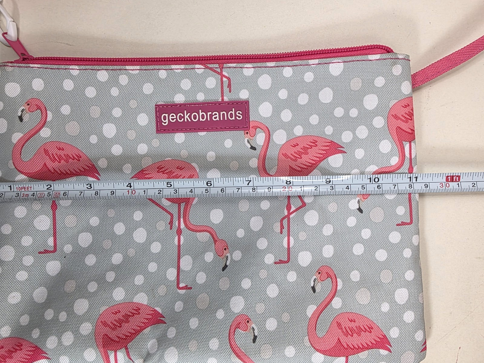 Geckobrands Bathing Suit Utility Bag Pink Flamingos Pool Beach Wet Dry Bag EUC