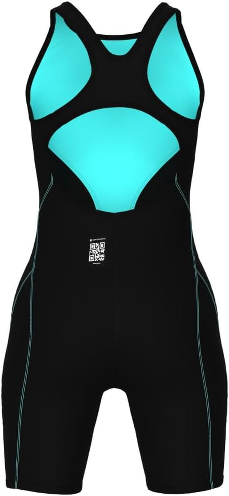 Girls’ Junior Powerskin Impulso Racing Swimsuit Open Back Full Body Short Leg Te