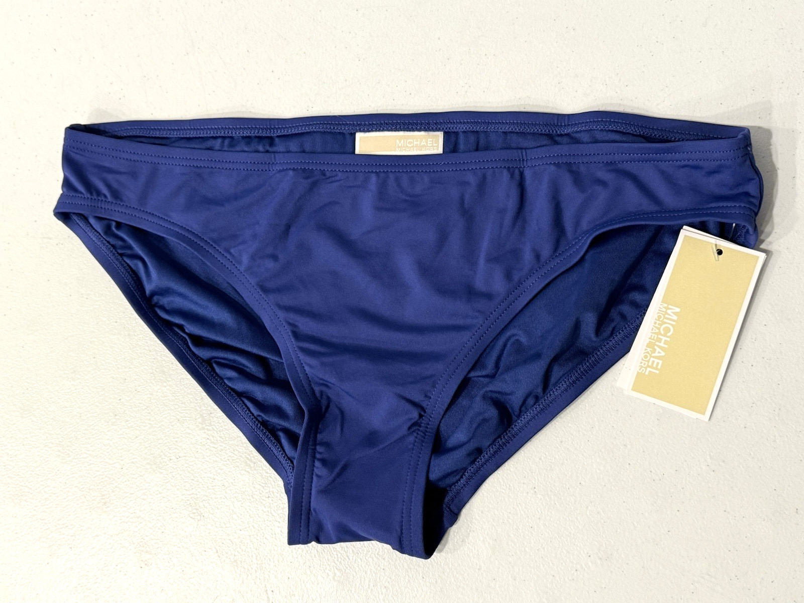 NEW Michael Kors Stretch Lined Moderate Coverage Hipster Womens Large SwimBottom