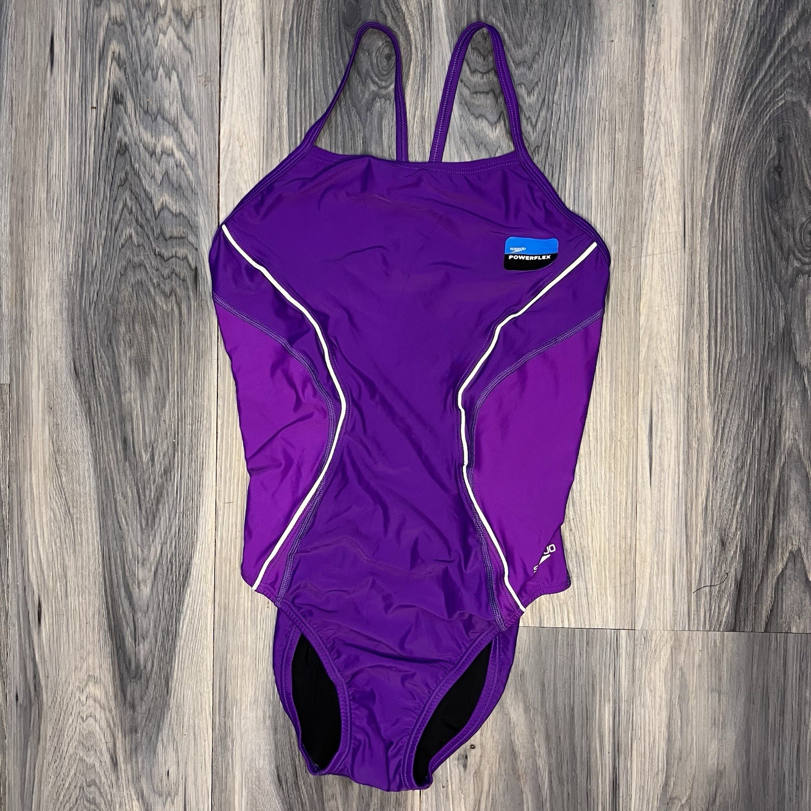 SPEEDO PowerFlex Eco Revolve Splice Energy Back OnePiece Swimsuit M 10/36 Purple