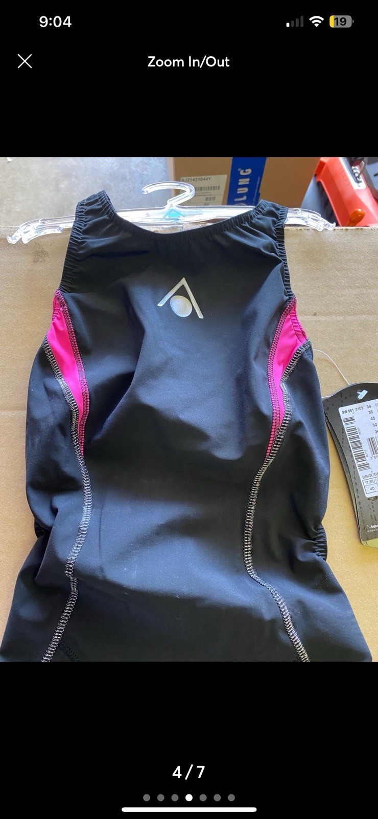 Aqua Sphere Womens Energize Black/Pink Training Suit LA Size 30 New