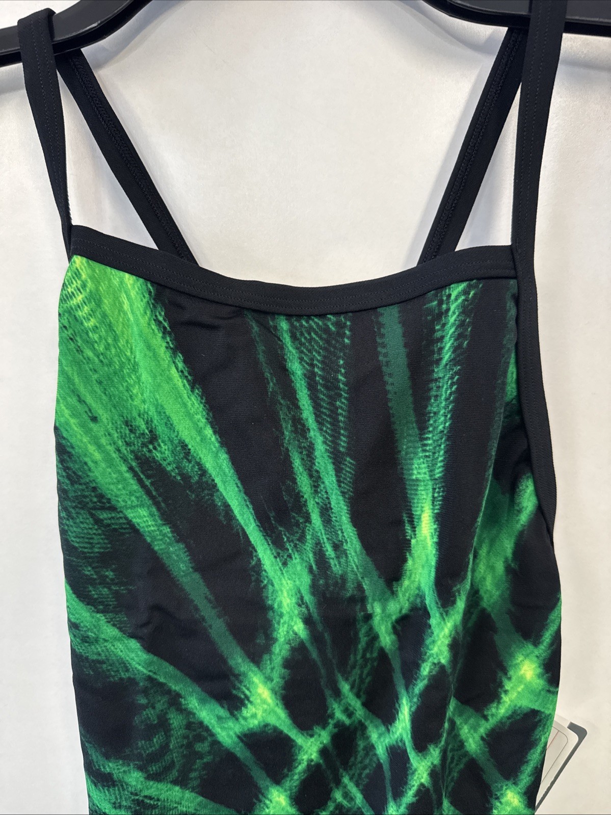 Speedo Womens Endurance Flyback Swimsuit One Piece 10/36 Green Black New W/Tags
