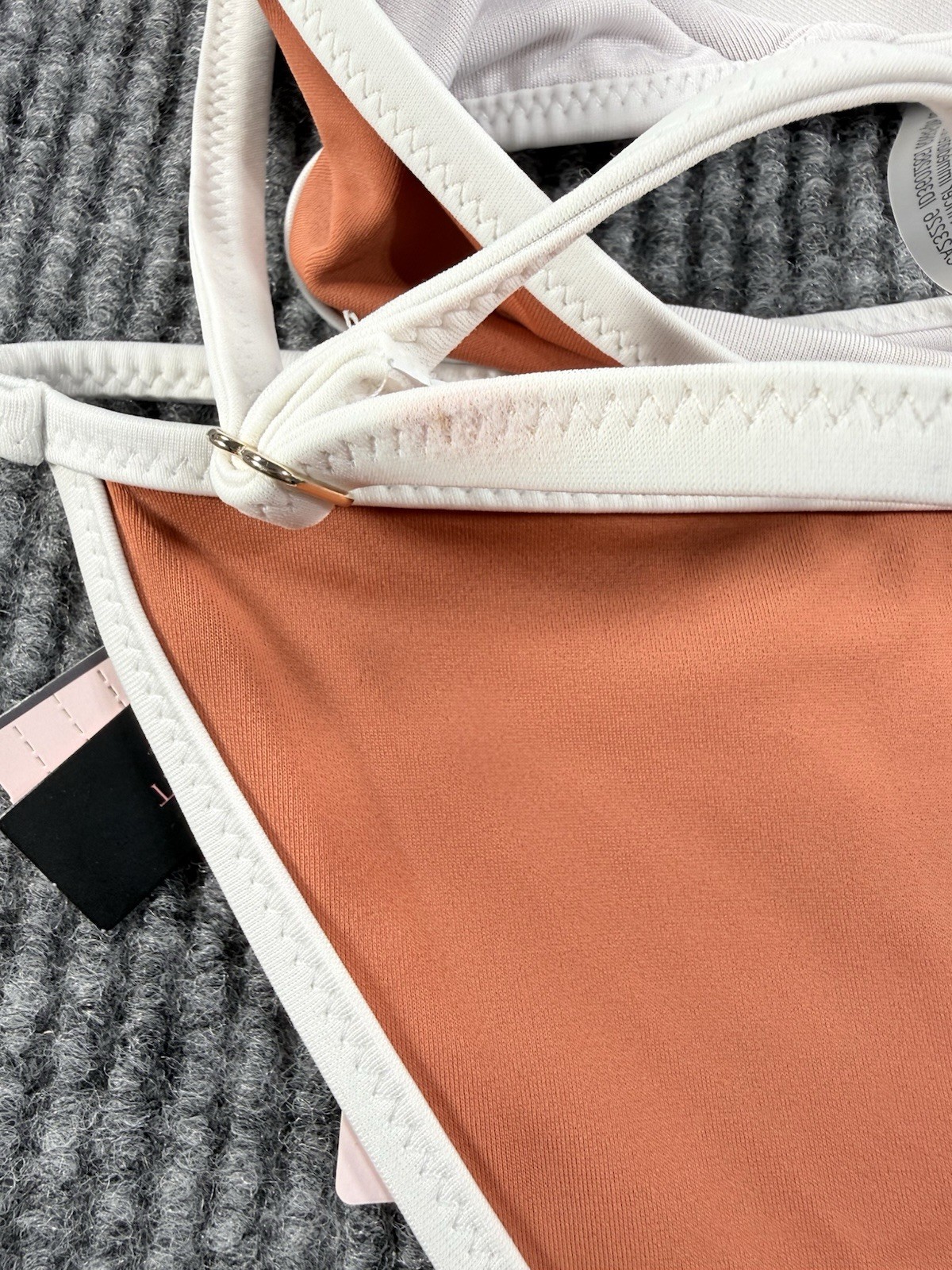 PINK Victoria’s Secret Women Push Up Bikini Set Sz M Bottoms 36B Top Terracotta