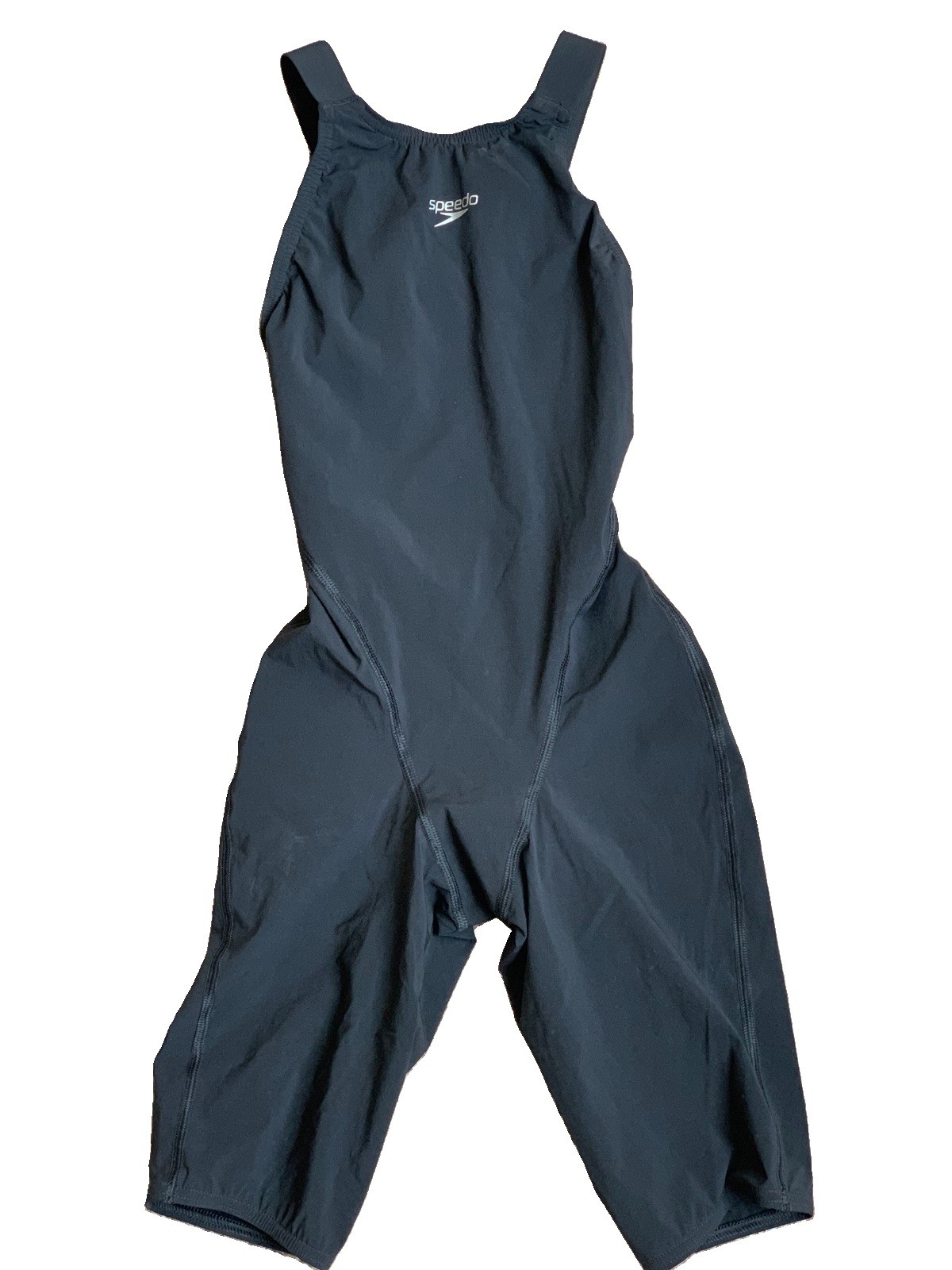 Speedo LZR Pro Recordbreaker Racer Kneeskin Open Back Tech Suit Sz 22 Black $280