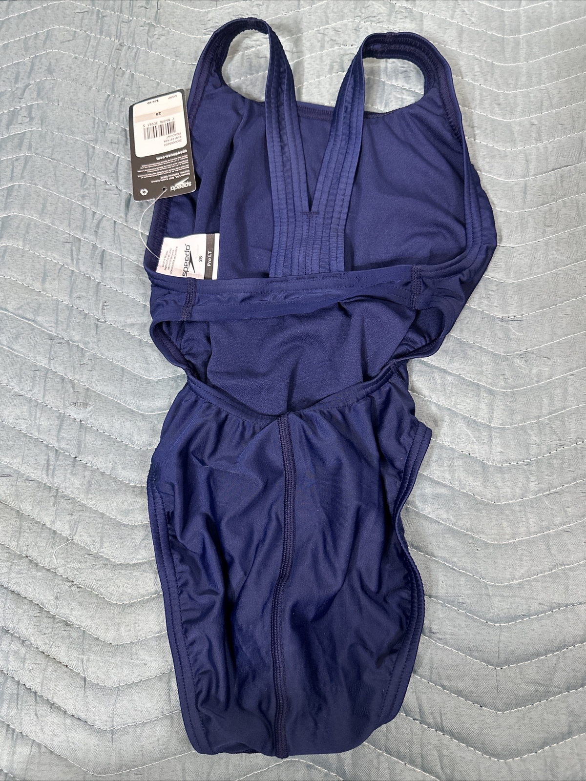 NWT Women’s Speedo Learn To Swim Pro LT Superpro Swimsuit Navy Blue Size 26