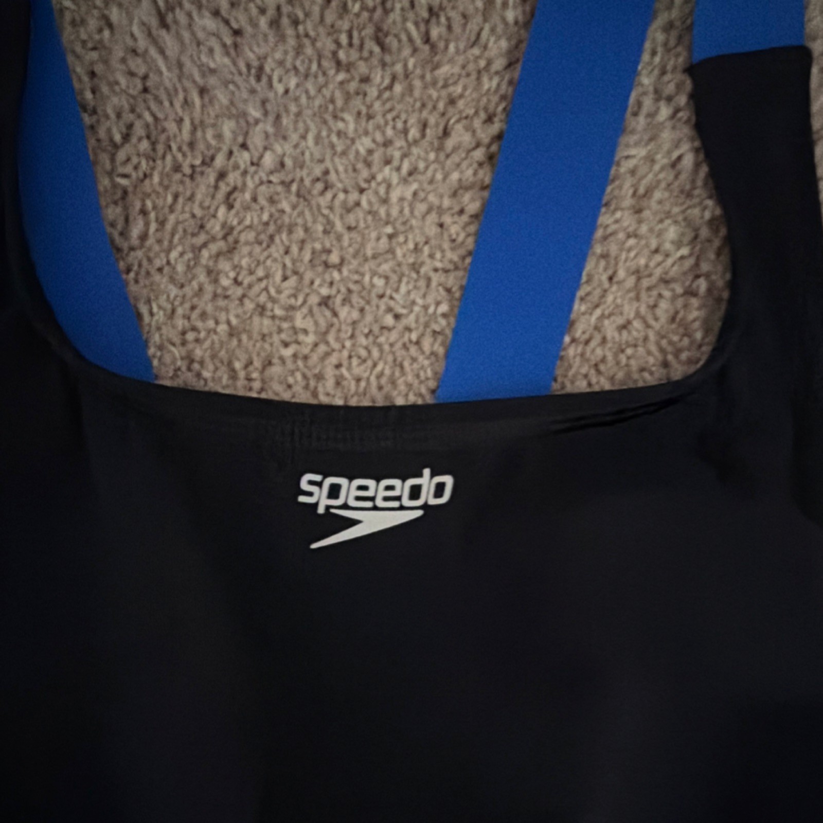 Speedo Women’s Competitive Open Back One Piece Swimwear Black Blue