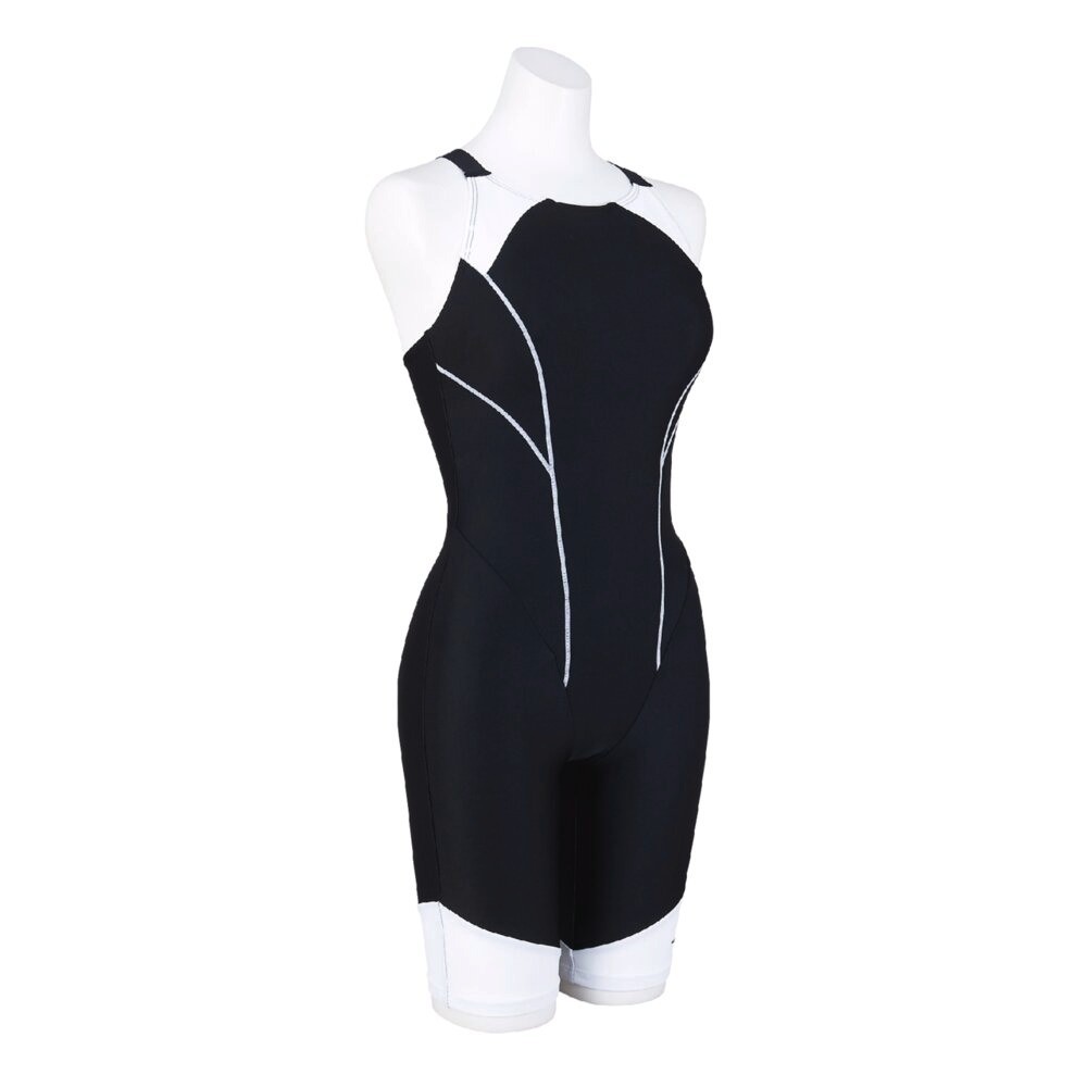 Mizuno Women’s Stroke ONE All-in-One Swim Fitness Suit N2JGB30290 Black/White