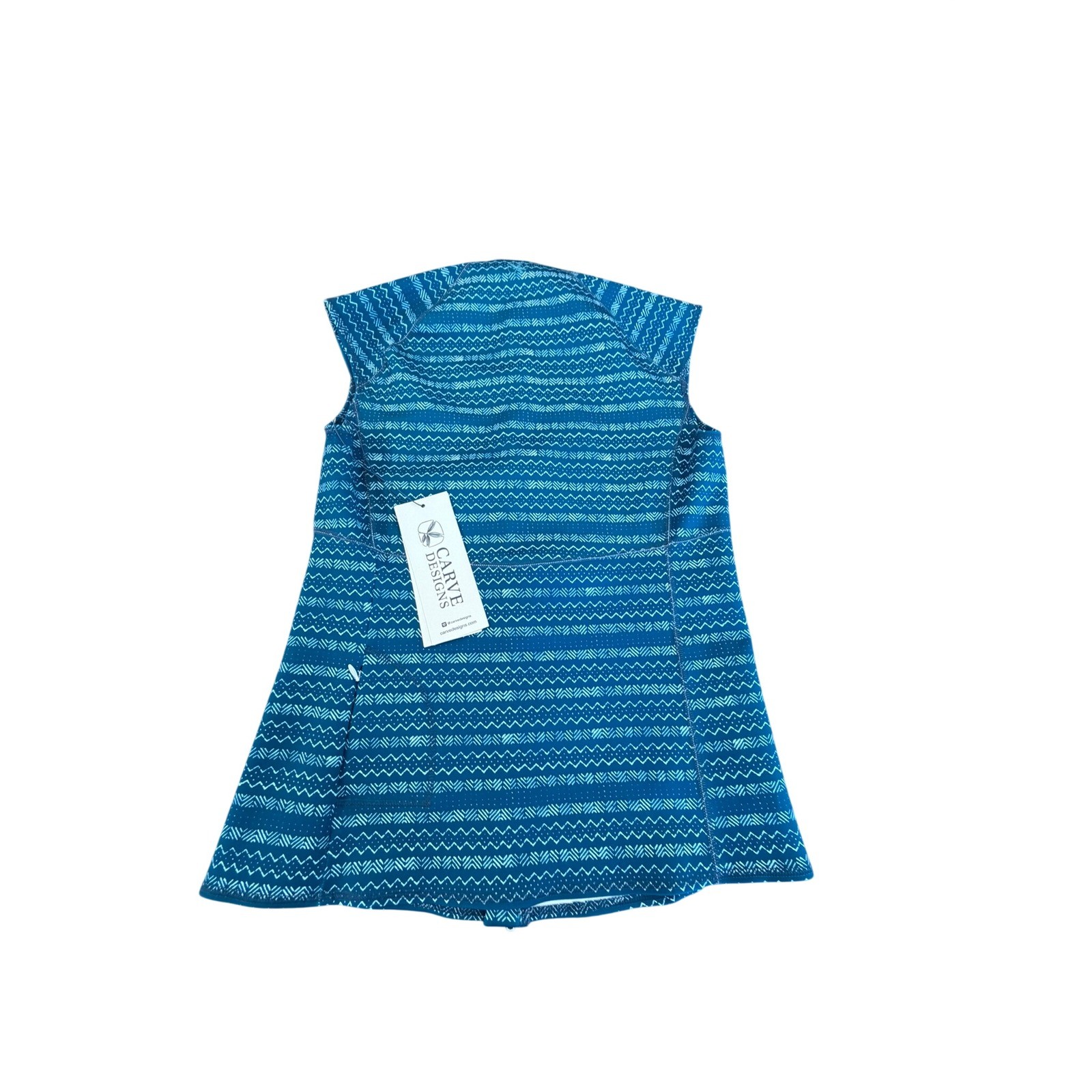 NWT! Carve Designs Arcadia Vest Azul Isla Blue Geometric Zip Up UPF 50 XL Scuba