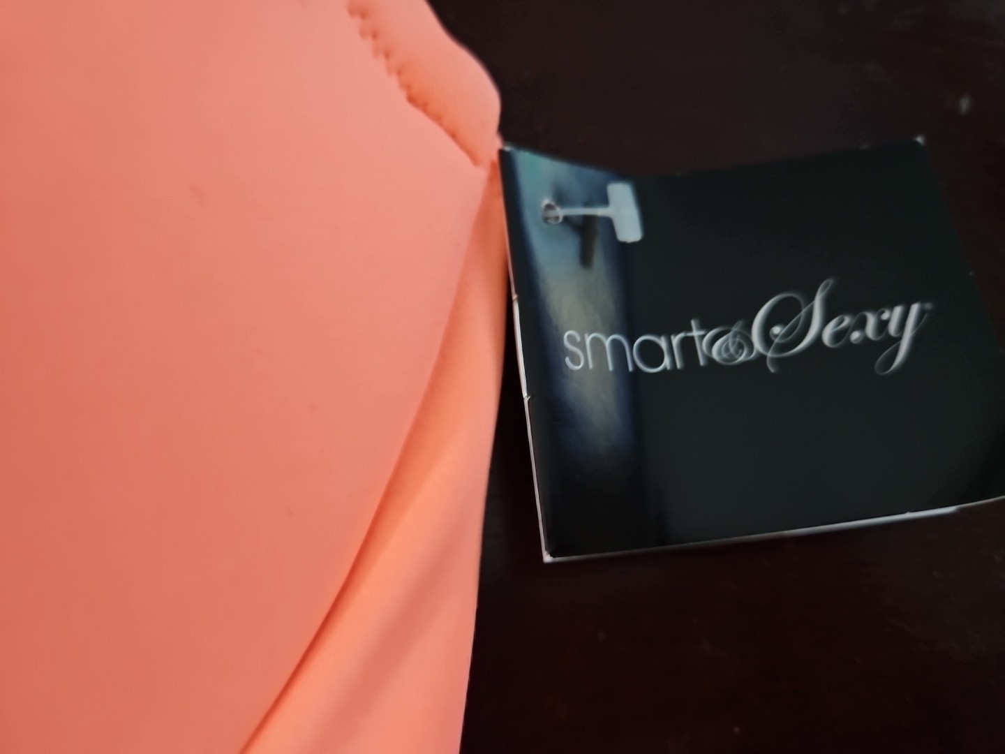 Smart & Sexy Swim Top Coral Padded Underwire Adjustable Straps 34DDD
