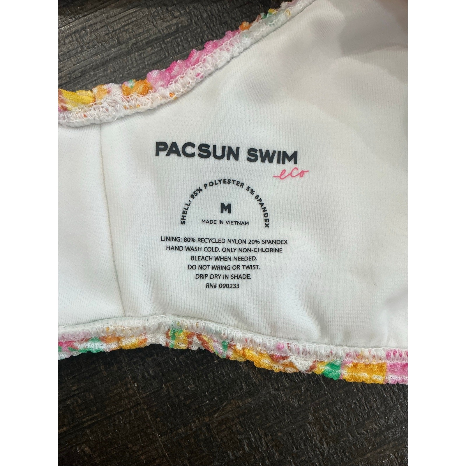 Pacsun Swim Eco Floral Bikini Top Size Medium / Bottoms Size Small