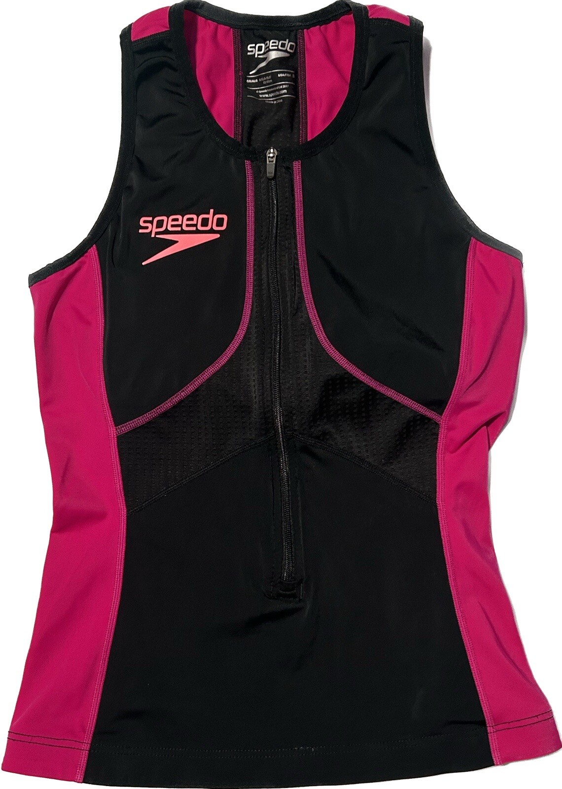 Speedo Women’s Fastskin Xenon Triathlon Sleeveless Top w/ Bra Size Small