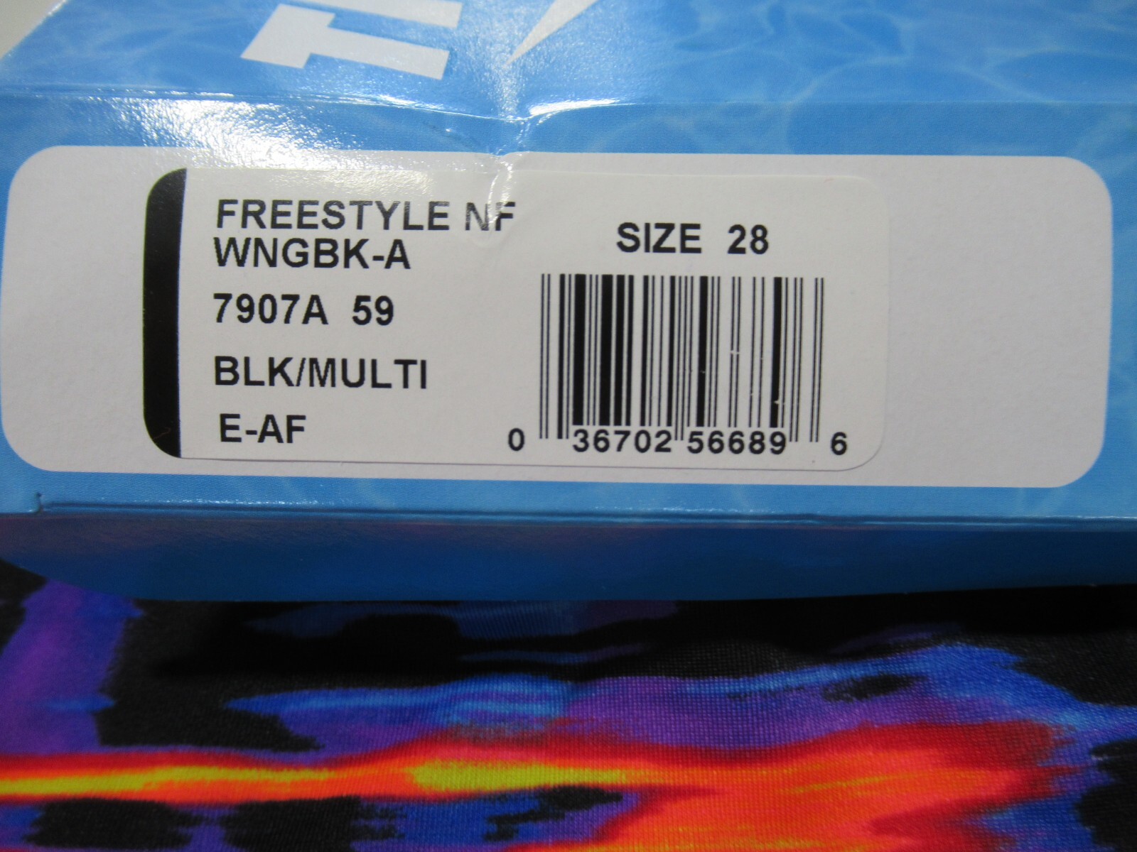 TYR The Finals Freestyle NF Wingback Size 28 Black Multi *NWT*