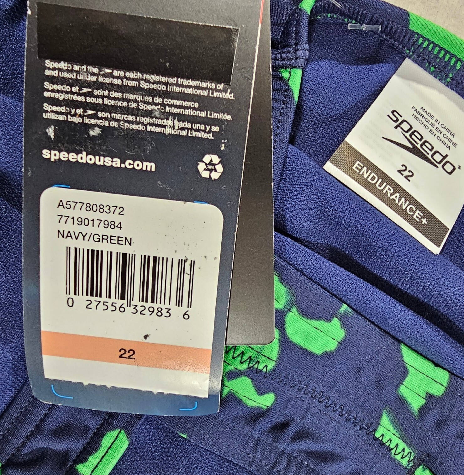 Speedo YOUTH WOMENS SIZE 22 Endurance+ Flyback Competition Swimsuit Wrack It Up