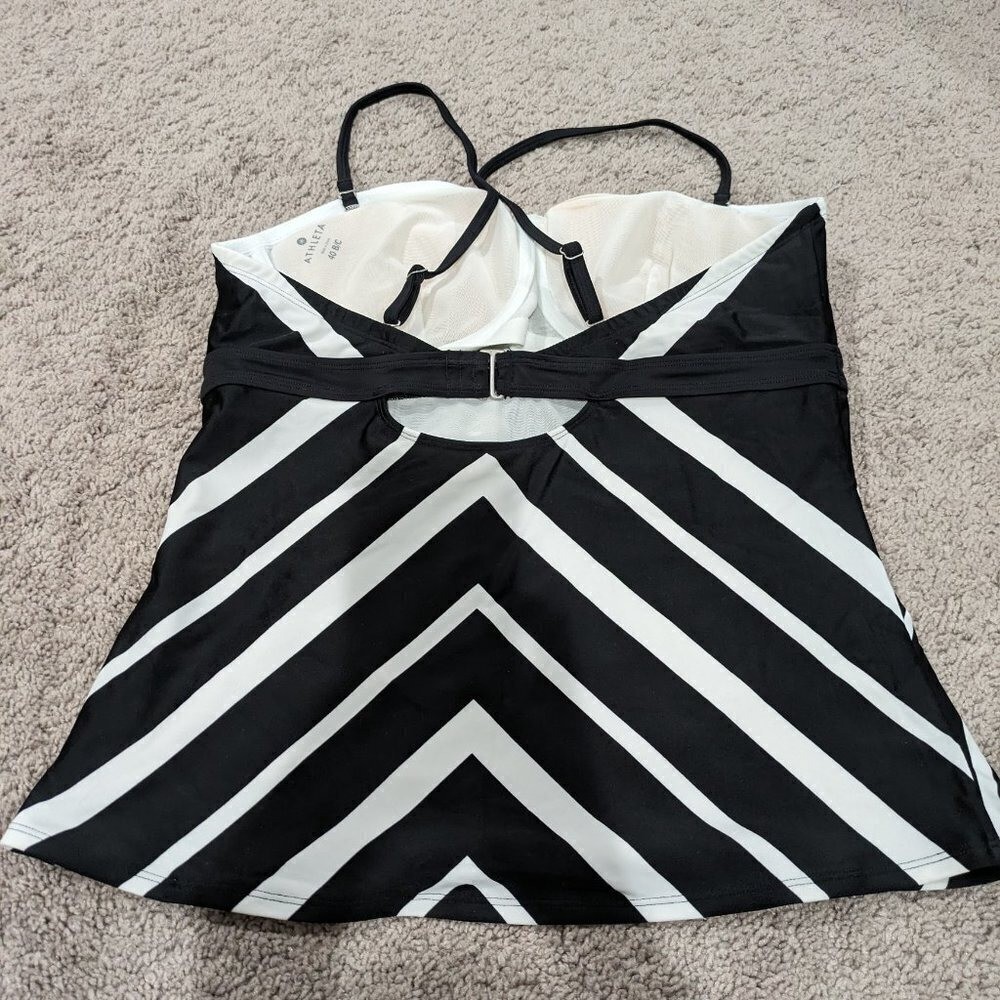 Athleta Belize Stripe Bandeau tankini 40B/C