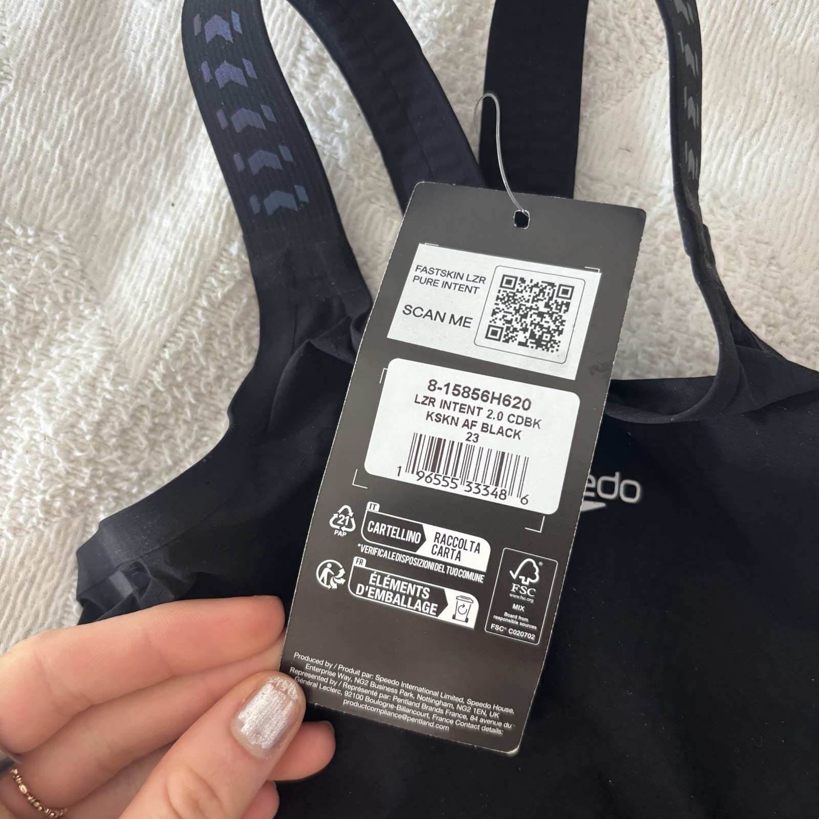 NWT speedo LZR pure Intent closed Back Tech Suit
