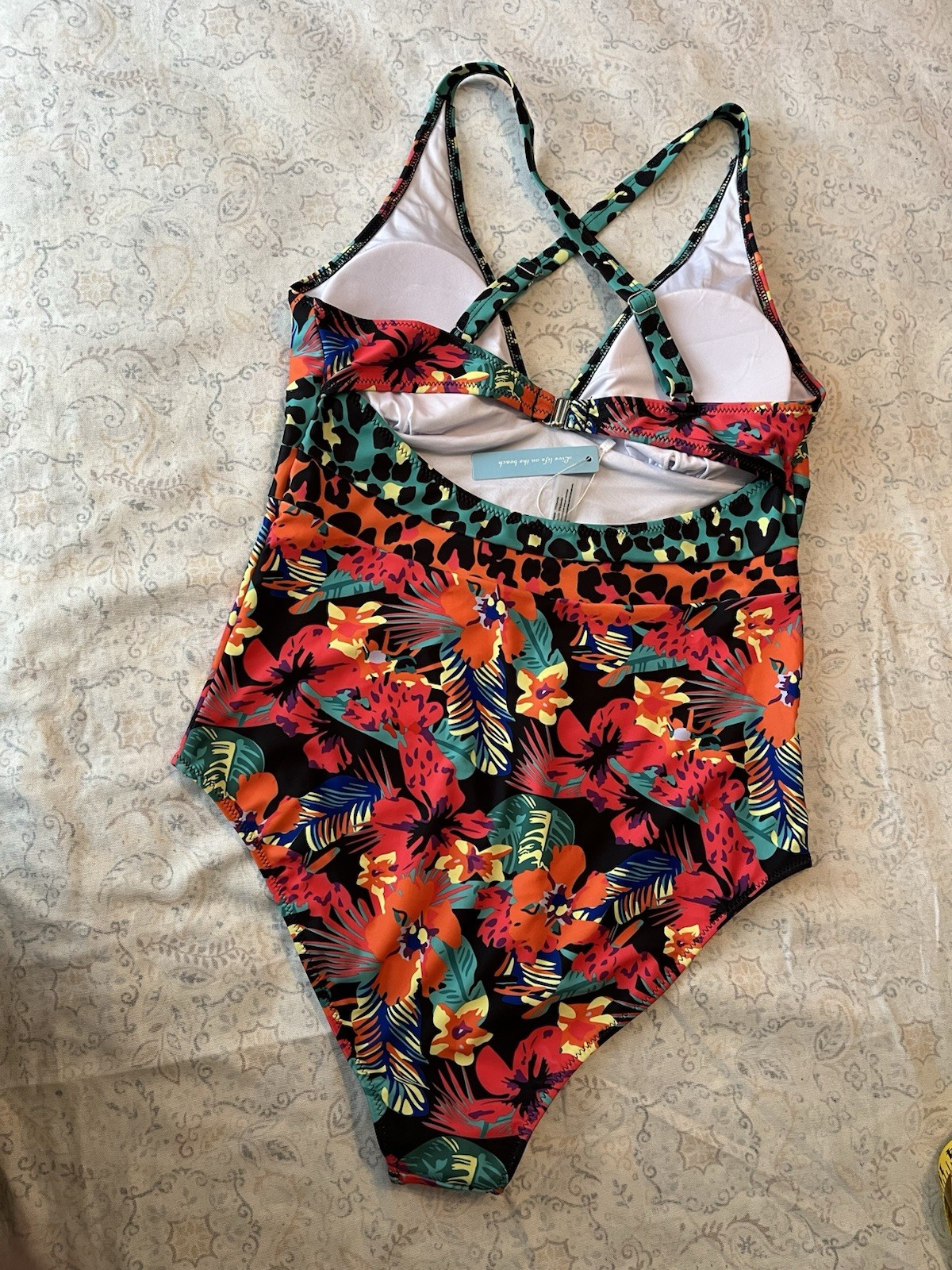 Live Life On The Beach, Women’s Swimsuit Multicolor XL One Piece