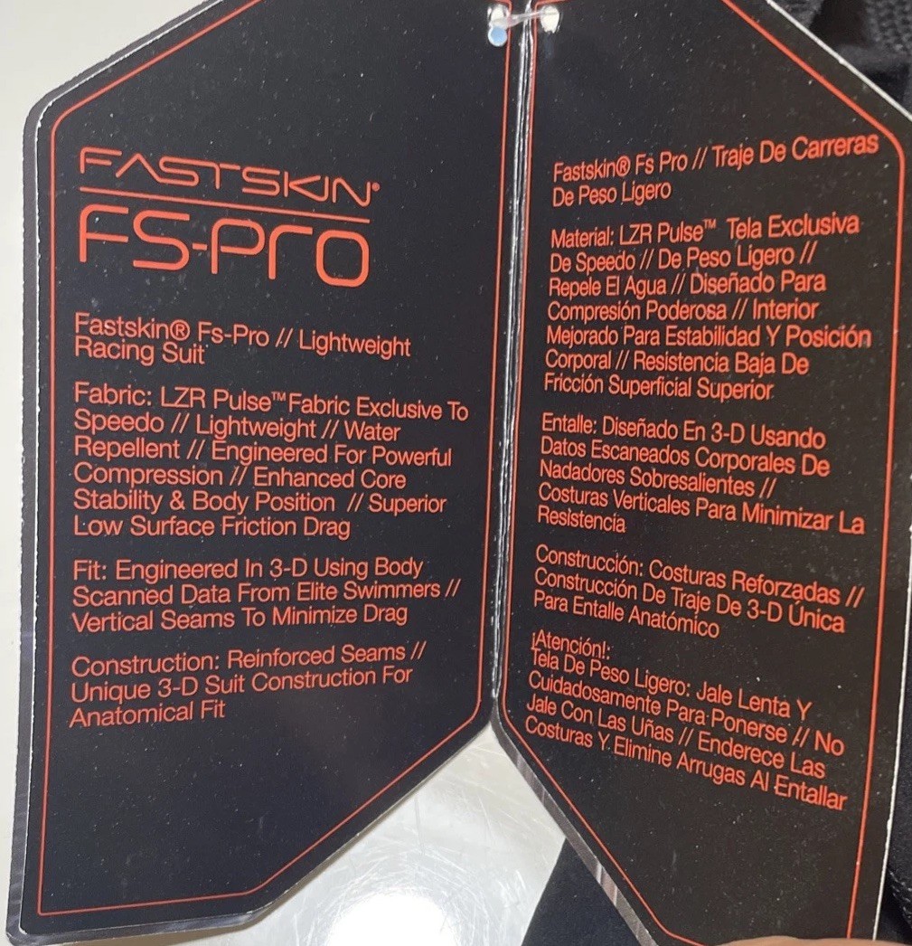 New/Tags. Never Worn Women’s Speedo Kneeskin Open Back Size 26 Fastskin FS-PRO