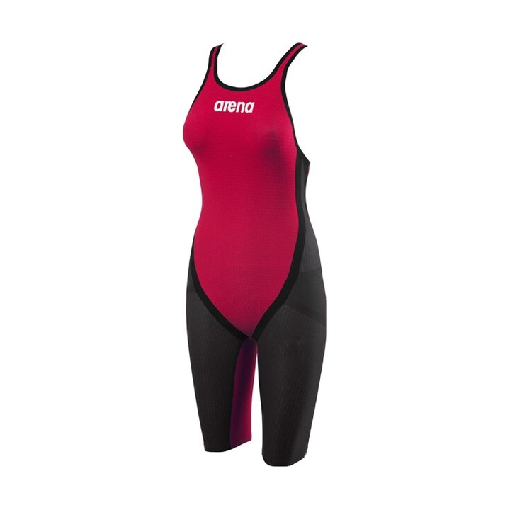 Arena Women’s Powerskin Carbon Flex Kneeskin Suit, Size 28, Red/Black