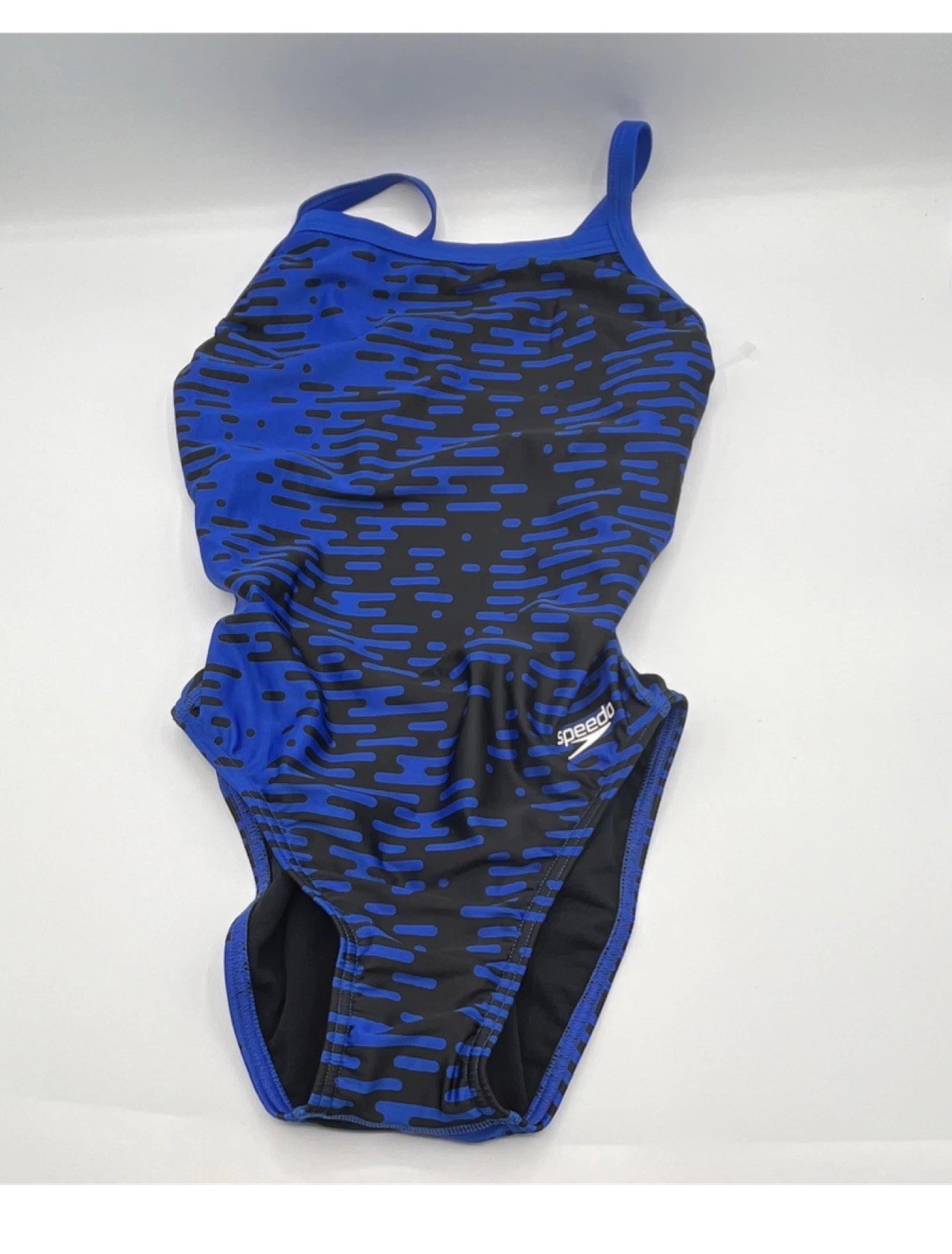Speedo Pro LT Women’s Competitive Swimming One Piece Swimsuit Blue Black Size 30
