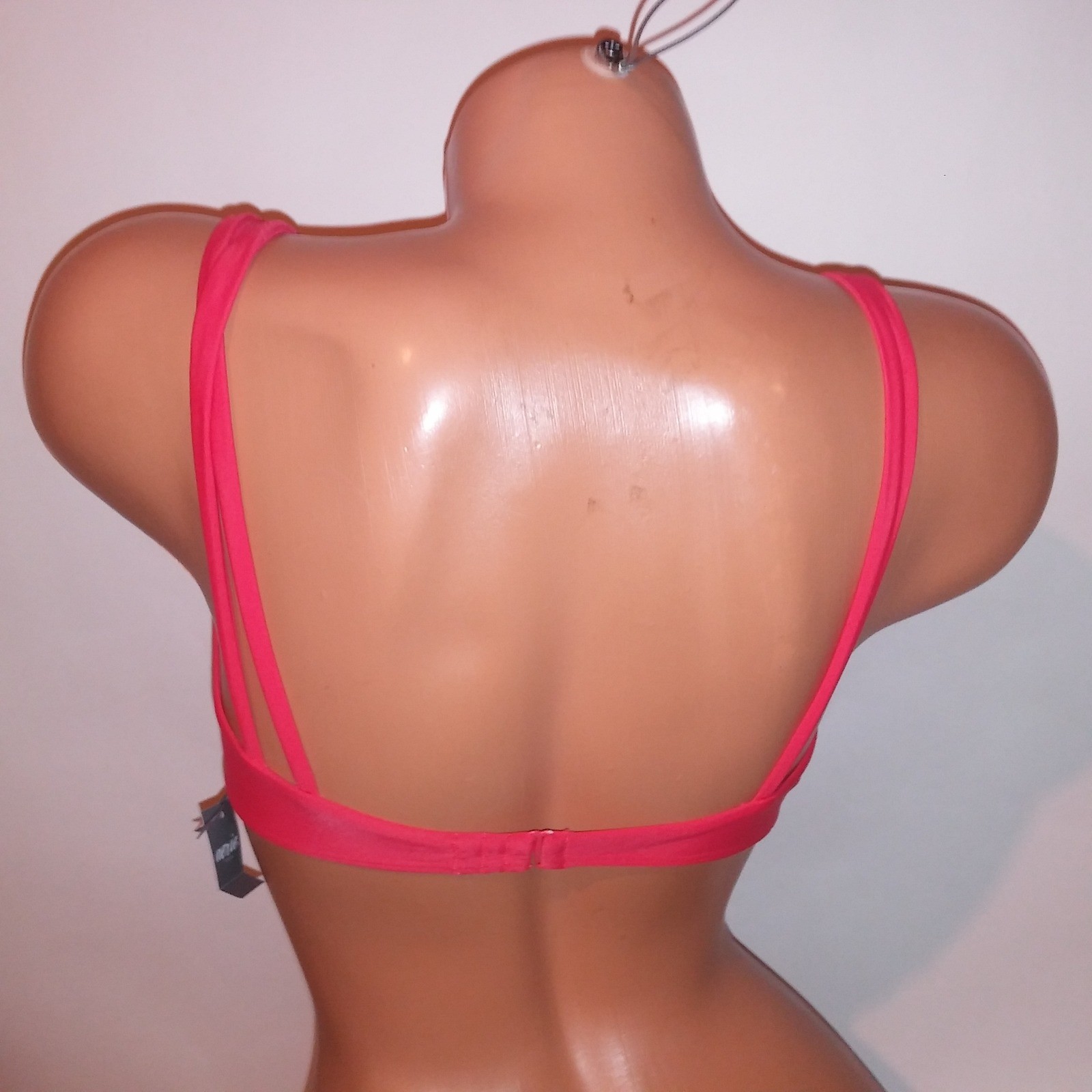 Aerie Swim Bikini Top Large Red Solid Padded Wireless New