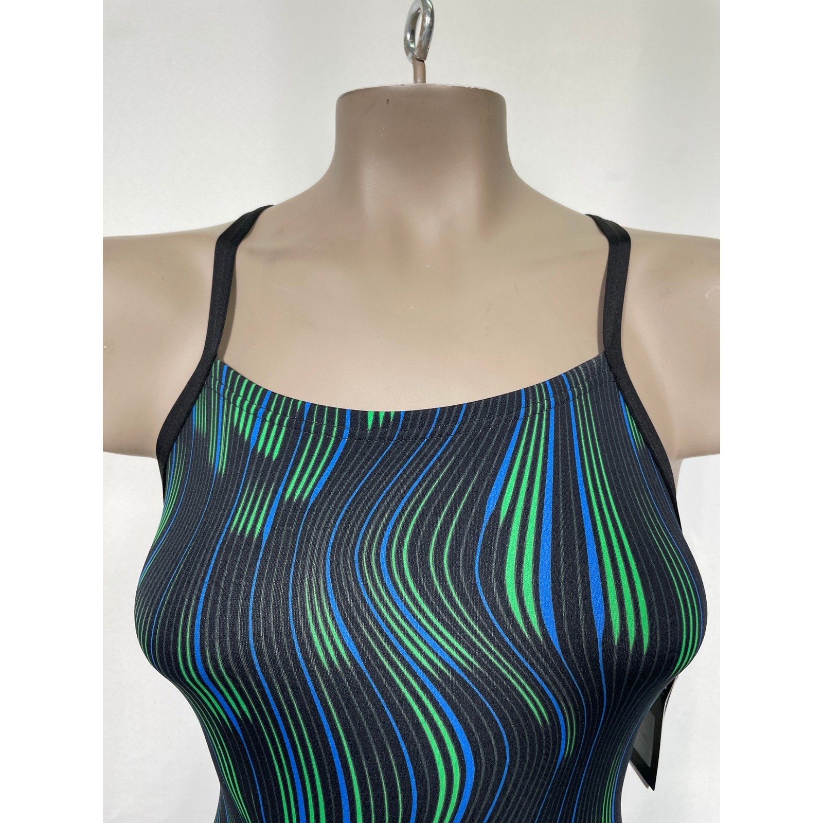 Speedo Endurance+ Racing Cut Flyback Blue Swimsuit One Piece Women’s 32 NWT