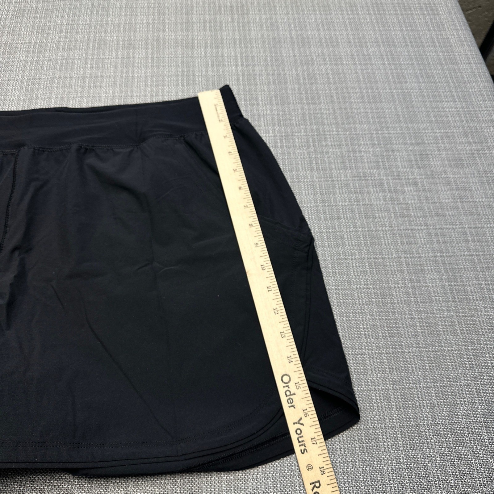 Lands End Athletic Swim Shorts Womens 20W Black Pullon Beach Vacation Pool
