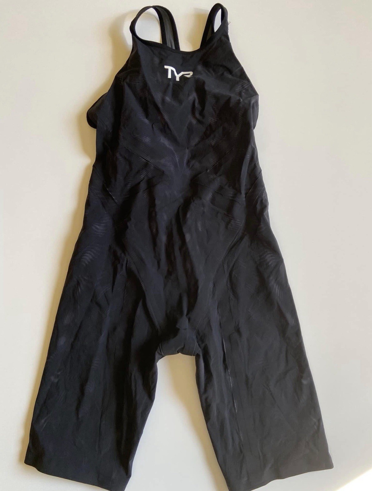 TYR Venzo Genesis Women’s Open Back Swimsuit Onyx, Size 32