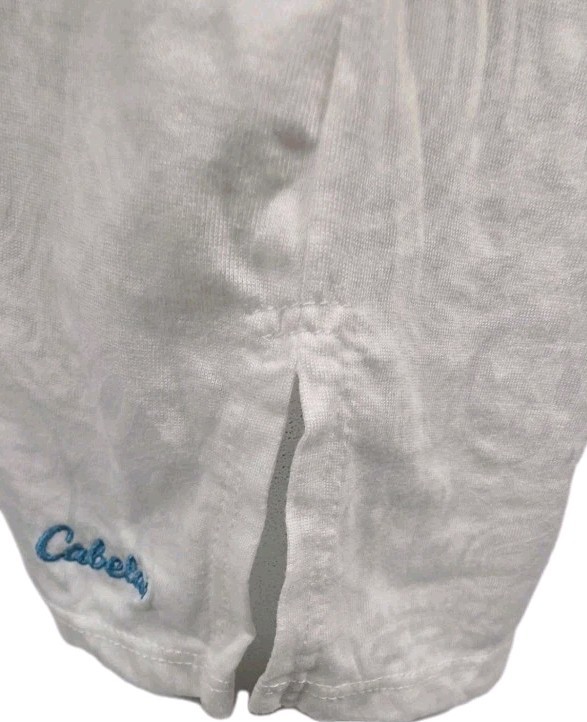 Cover Up For Bathing Suit Cabela Drawstring Waist Women’s Sheer Burnout White XL