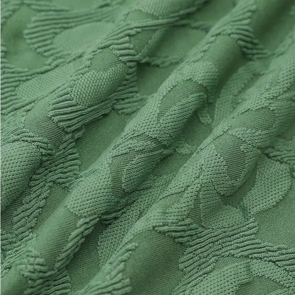 BERLOOK Dark Green Contrast Jacquard Bikini bottom ONLY 32