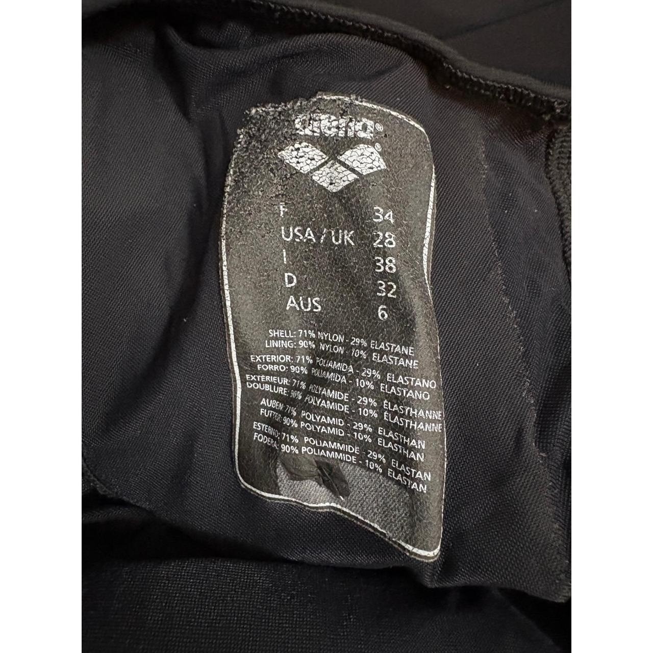 Arena Powerskin Black Technical Racing Kneeskin Swimsuit Womens Size 28