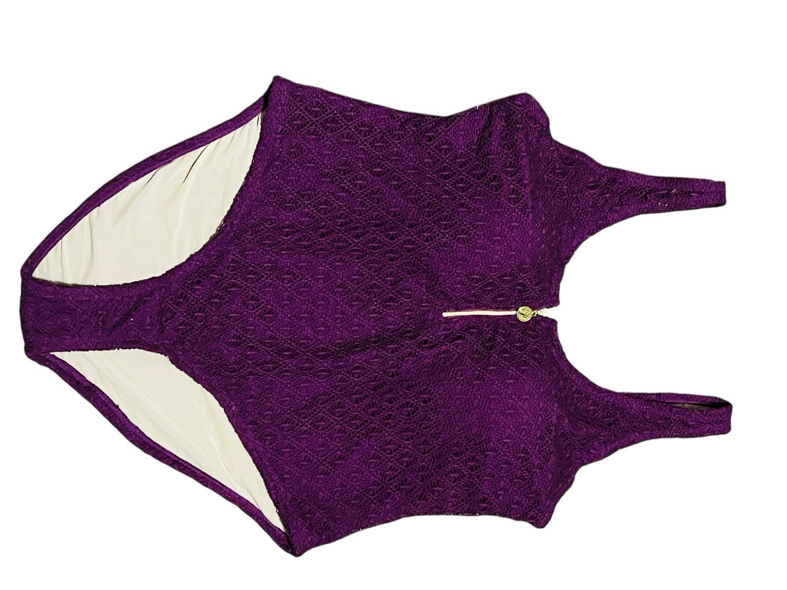 Paramore womens swimming suit size 2X NWOT Burgundy Knit Padded Cups Plus Size