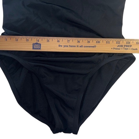 Nike Womens One Piece Swimsuit Black Cutout Back Athletic Swimwear Size L