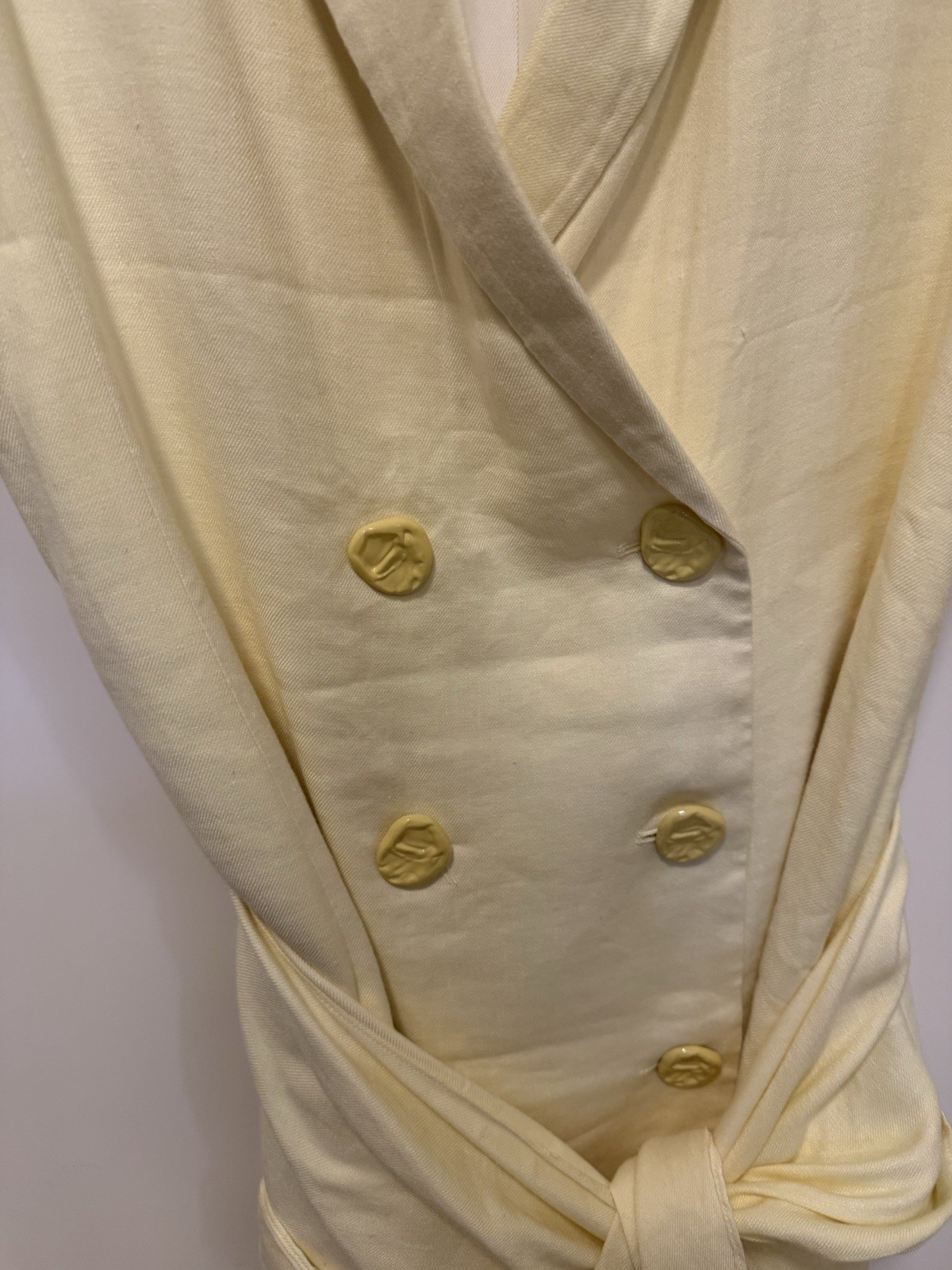 EEUC Tibi Linen Viscose Sleeveless Jacket Dress with Removable Tie US4 $825