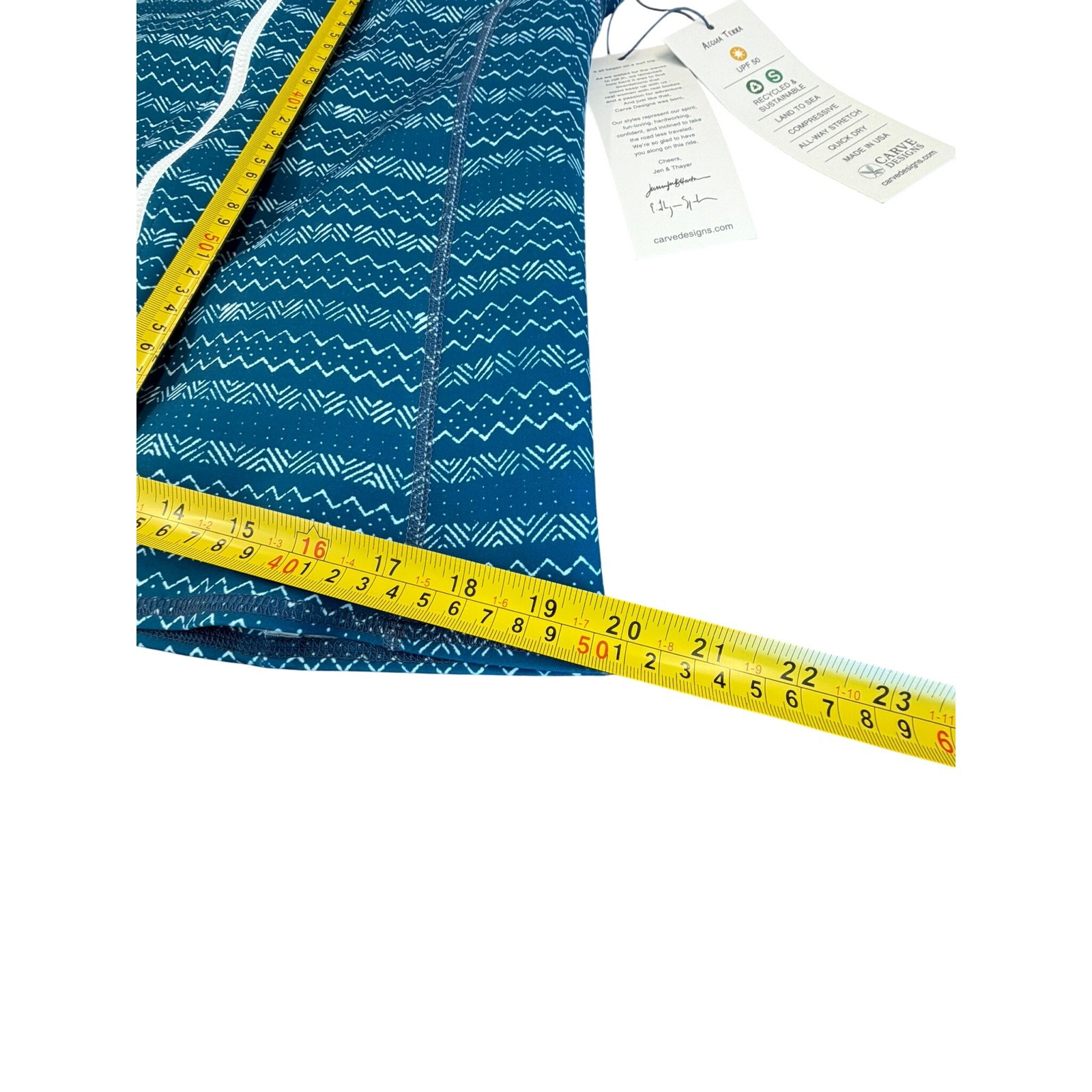 NWT! Carve Designs Arcadia Vest Azul Isla Blue Geometric Zip Up UPF 50 XL Scuba