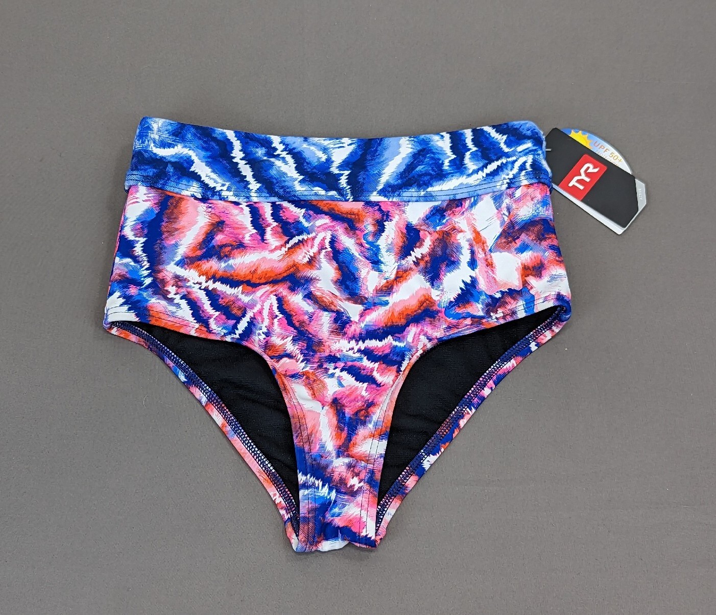 TYR NWT Women’s Leila High Waist Bikini Bottom Tie Dye Size XS UPF 50+