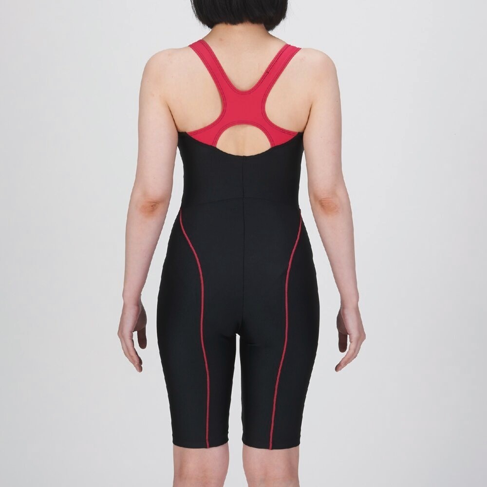 Mizuno Women’s Stroke ONE Swim Fitness All-in-One Suit N2JGC33096 Black/Wine