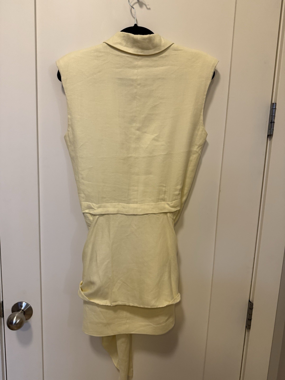 EEUC Tibi Linen Viscose Sleeveless Jacket Dress with Removable Tie US4 $825