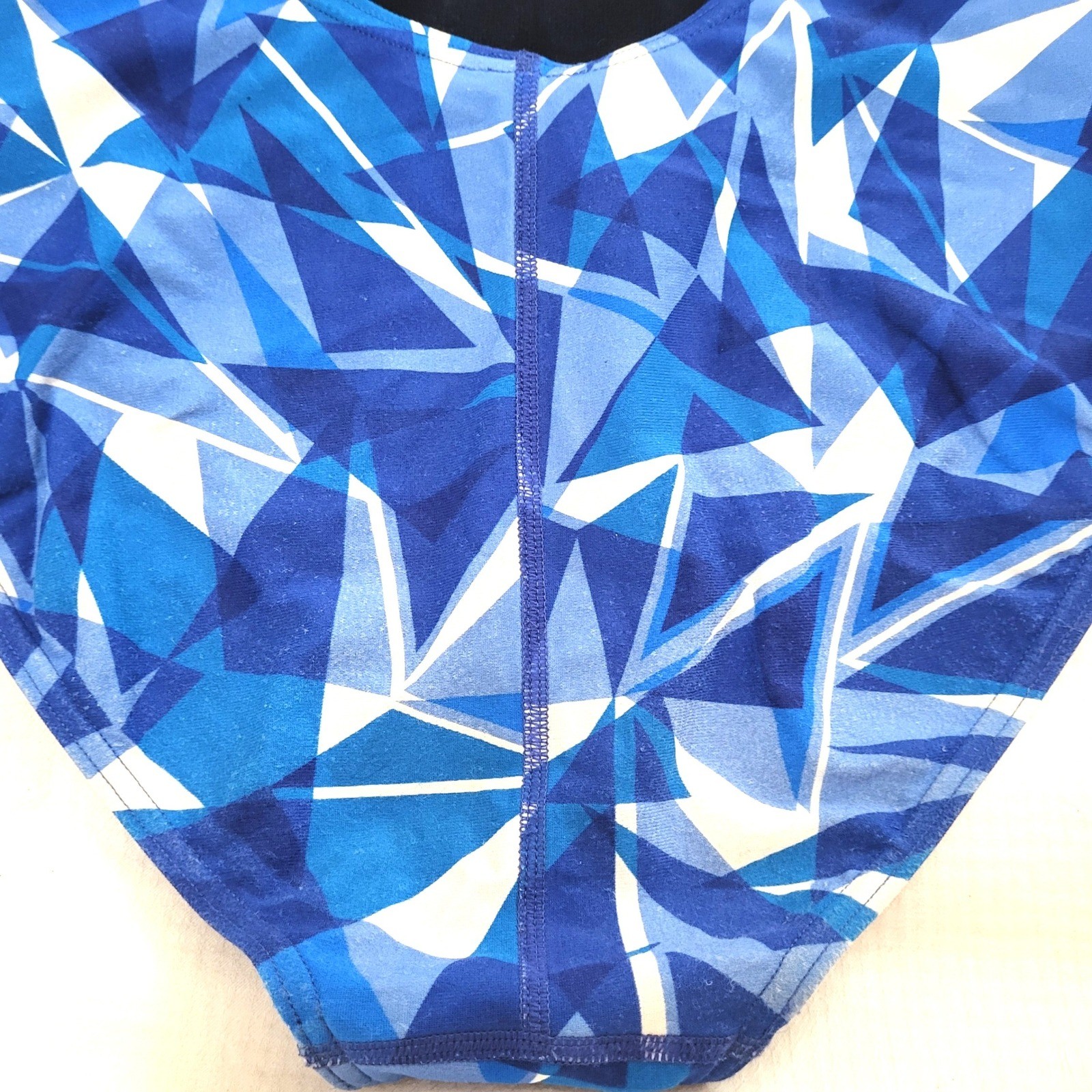Arena Blue Shattered Glass Challenge Back One Piece Competition Swim Suit 38 L